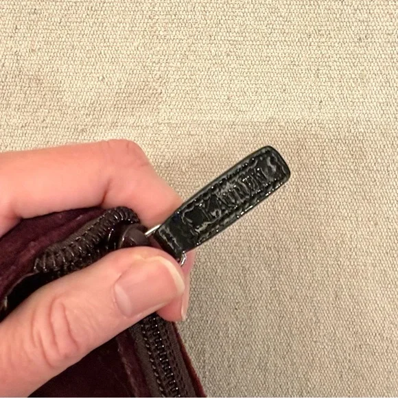 Lauren by Ralph Lauren Plum Velvet Purse Retro Y2K Everyday Glamor - Picture 6 of 9